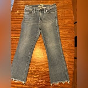 Madewell Cali Demi-Boot Raw Hem Jeans, size 31